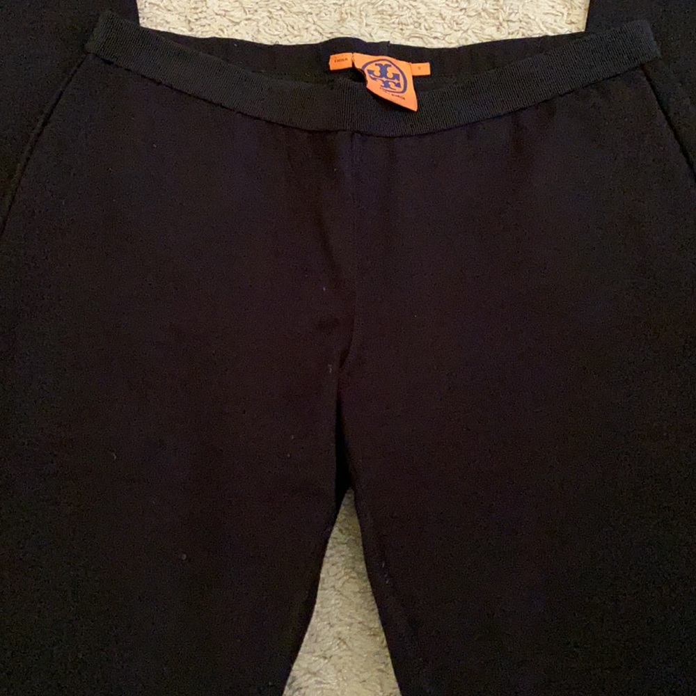 Tory Burch Black Patchwork Pants With Leather Det… - image 2